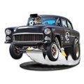 Larry Grossman Larry Grossman LGB239 18 x 14 in. 1955 Chevy Gasser Cutout Custom Shape Sign LGB239